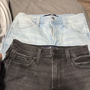 Hollister Women's High Rise Jeans - Black and Light Blue
